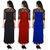 Klick2Style Pack of 3 Multicolor Plain A Line Dress For Women