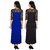 Klick2Style Pack of 2 Multicolor Self Design Maxi Dress For Women