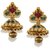 Zaveri Pearls jhumka earrings traditional in antique gold look  - ZPFK5037