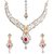 Biyu Bollywood Style Princess Cute American Diamond Gold Plated Necklace Set