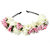 Sparkling Off-White and Pink Floral Hair Band for Princess
