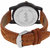 Relish (RELISH-535) Round Dial Tan Leather Strap Quartz Watch for Men
