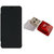 MuditMobi Premium Quality Flip Case Cover With Card Reader For- Panasonic P65 Flash - Black