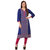 Sabhyata WomenS Cotton 3/4 Sleeve Straight Kurta (Royal Blue)
