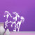 Creatick Studio Horses Wall Sticker(21x22Inch)