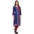 Sabhyata WomenS Cotton 3/4 Sleeve Straight Kurta (Royal Blue)