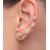 Penny Jewels American Diamond Cuff Earring Set