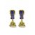 Zaveri Pearls Traditional Jhumki Earrings with Blue Stone - ZPFK5299