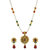 Nisa Pearls Pearl Beaded Golden Pendant Set With Chain