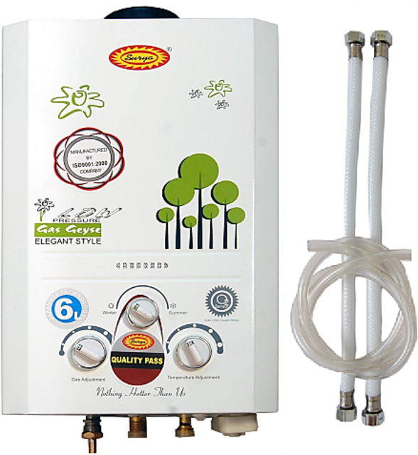Surya Gas Geyser Combo Pack 3 Metres Gas Pipe 2 Connection Pipe , Geysers