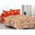 Valtellina Brown  Traditional Design Herbal Cotton Double Bedsheet with 2 CONTRAST Pillow Cover-Best TC-175