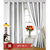 Handloom Papa Polyester Silver Door Eyelet Curtains (Set of 2) (7 Feet) (ST-CUR-97)