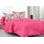 Valtellina Pink  Polka Design Skin Friendly Double Bedsheet with 2 CONTRAST Pillow Cover-Best TC-175