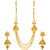 Om Jewells Traditional Ethnic Kundan Multistranded Bead Elegant Necklace Set with Jhumki Earrings NL1000512