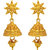 Om Jewells Traditional Ethnic Kundan Multistranded Bead Elegant Necklace Set with Jhumki Earrings NL1000512