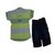 Titrit White and Grey T-Shirt and Shorts Set For Boys