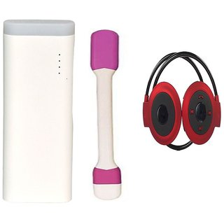 Combo of wireless bluetooth headset with smart power bank 10000Mah