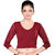 Stretchable Lycra blouse with three fourth net sleeves