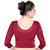 Stretchable Lycra blouse with three fourth net sleeves
