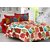Valtellina Red  Natural Design 100 Cotton Double Bedsheet with 2 CONTRAST Pillow Cover-Best TC-175