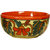 Katori Soup Bowl With Spoon Ceramic/Stoneware in Glossy Orange Flower (Set of 1) Handmade  By Caffeine