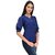 Tunic Nation Womens Solid Blue Color Top