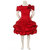 The Nightingales Knee Length Red Girls Party Wear Dress