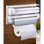 Triple Paper Dispenser for cling film wrap aluminium foil and kitchen roll