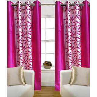 BSN kolaveri pink Printed Door Curtain Set  Of 2