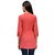 Tunic Nation Womens Solid Coral Color Top