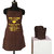 Lushomes Cotton Witty Brown Welcome to our Kitchen Apron Set (1 Apron  2 Oven Mittens)