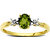 Diamond & Peridot Ring in Yellow Gold - SAN37