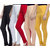 Laabha Women Multicolour Cotton Lycra Churidar Leggings Combo (Pack 5)