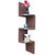 BM Wood furniture wall mount book shelf zigzag shape ( brown)