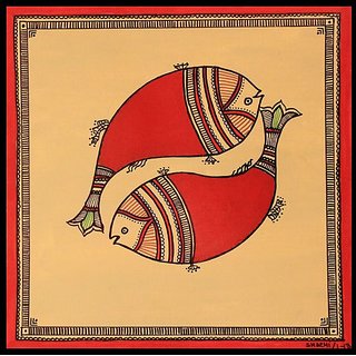Buy A Beautiful Madhubani Painting With Frame Fish Online 800