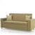 Earthwood -  Fully Leatherite Upholstered Three-Seater Sofa - Premium Florence Biscuit
