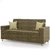 Earthwood -  Fully Leatherite Upholstered Three-Seater Sofa - Premium Florence Golden Brown