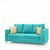 Earthwood -  Fully Fabric Upholstered Three-Seater Sofa - Classic Valencia Sky Blue