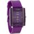 Shreee Kawa Purple Color With Rectangular Crystal Studded Dial Watch For Women