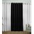 P Home Decor Polyester Door Curtains (Set of 3) 7 Feet x 4 Feet, 2 White 1 Black