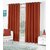 P Home Decor Polyester Door Curtains (Set of 2) 7 Feet x 4 Feet, Rust