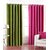P Home Decor Polyester Door Curtains (Set of 2) 7 Feet x 4 Feet, 1 Green  1 Pink