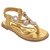 Small Toes Gold Casual Sandals for Girls