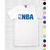 NBA Mens Round Neck White T-Shirt