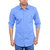 Studio Nexx Mens Light Blue Cotton Casual Shirt