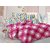Valtellina Pink  Checkered Design Eco-Friendly Cotton Double Bedsheet with 2 CONTRAST Pillow Cover-Best TC-175