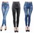 Combo Pack of 3 Denim Style Jeggings Slim Jeans