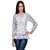 Tunic Nation Womens Printed V-Neck Poly Crepe Top