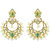 Oroca Arts -Stunning Desginer Earings -Gold Plated with Color Stones emznatear12