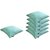 Lushomes Bright and Fluffy Turquoise Cushions (Size 12x12, 6 pcs.)